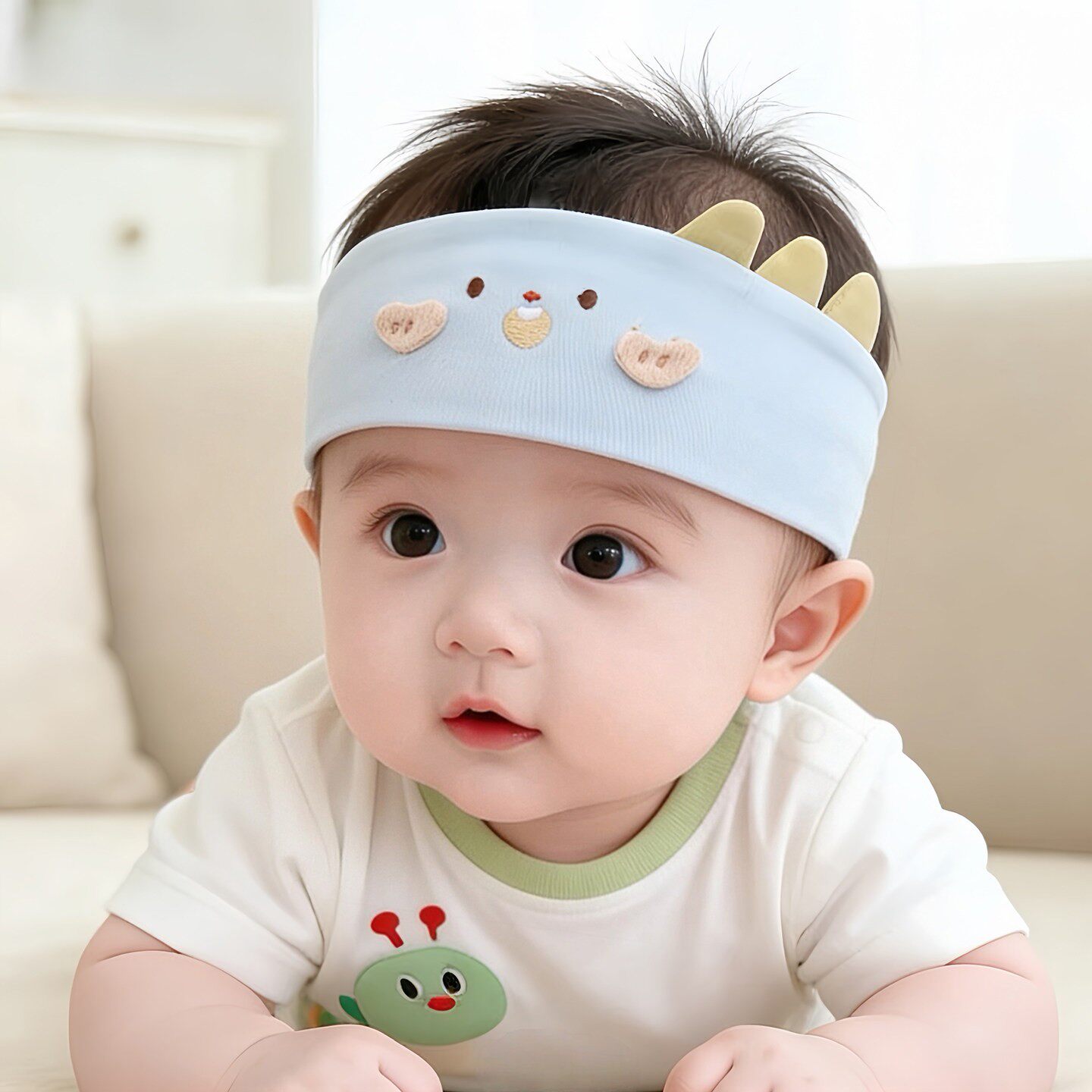 婴幼儿帽子夏季薄款护囟门空调居家帽女宝宝小月龄棉空顶胎帽子韩