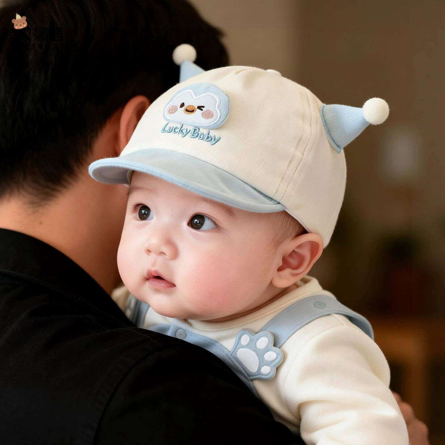婴儿帽子春秋季薄款男宝宝防晒遮阳帽婴幼儿小月龄外出鸭舌帽冬季