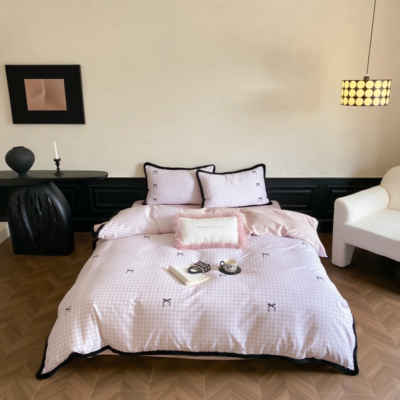 全棉100s澳棉磨毛刺绣四件套