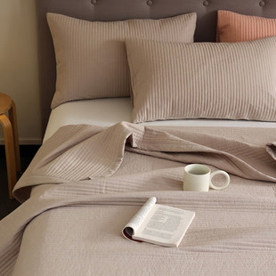 ROLAND LIVE全棉色织水洗棉床盖多功能绗缝夹棉简约纯棉床铺盖