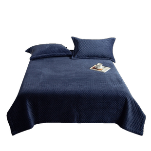 加厚保暖牛奶绒夹棉床盖单件水晶绒双面绒床单盖毯冬季