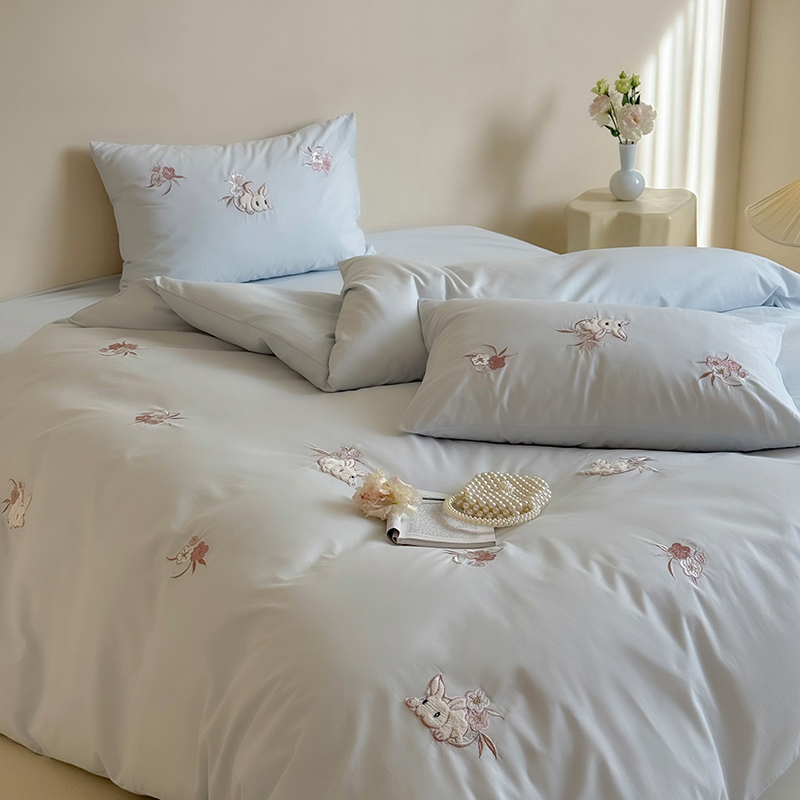 100S全棉磨毛贴布绣四件套