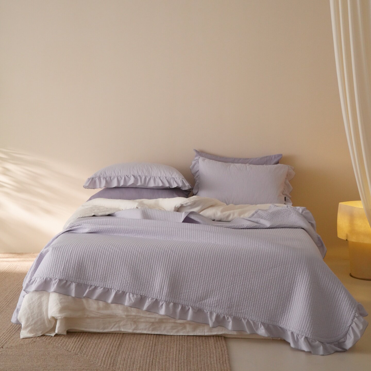 ROLAND LIVE全棉60婴儿棉床盖三件套夹棉床单可配全棉皱皱纱被套,床上用品,床盖,淘宝优惠券,粉丝福利购,淘宝优惠卷