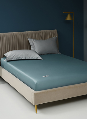 100S全棉床笠贡缎单双人件床垫保护套纯棉防滑包围床罩1.8米床1.5