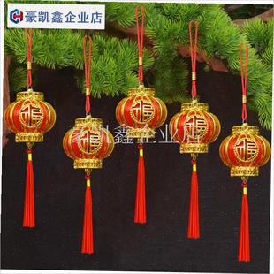 2026新年丝线小红灯笼u钱袋包植物盆景中国结门把手挂件喜庆用品.