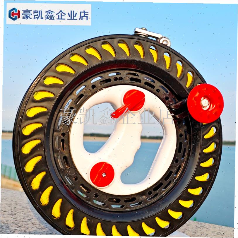 新款风筝轮盘专用船钓手t把轮刹车防倒转海钓鱼手摇线轮拉线盘专.