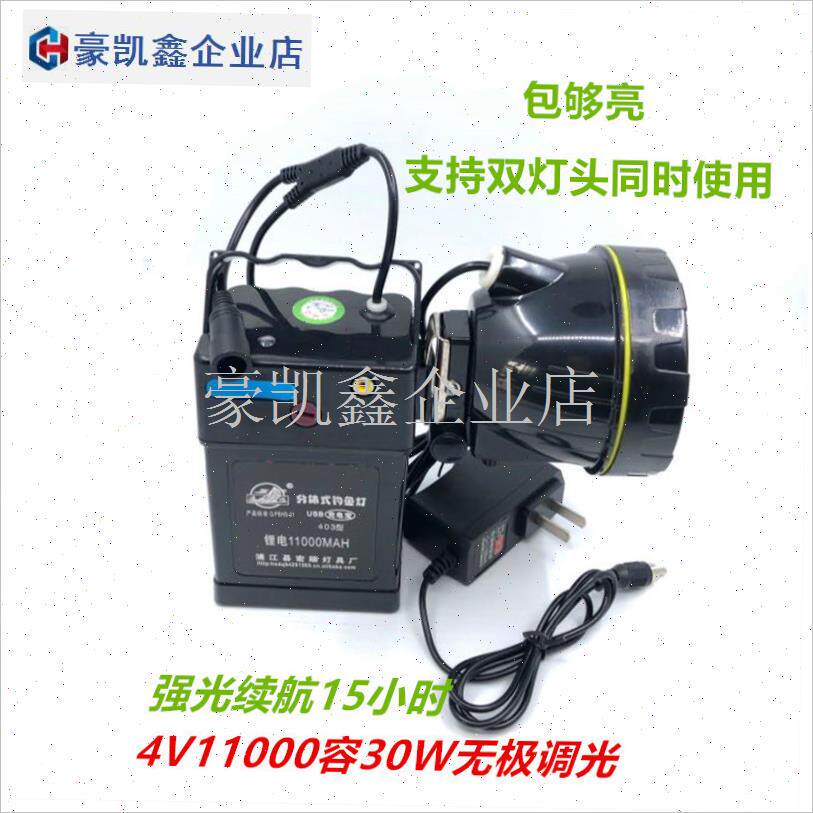 锂电池100W强光无极调光B灯头分体式蓝光黄光紫光照蝎子夜钓.