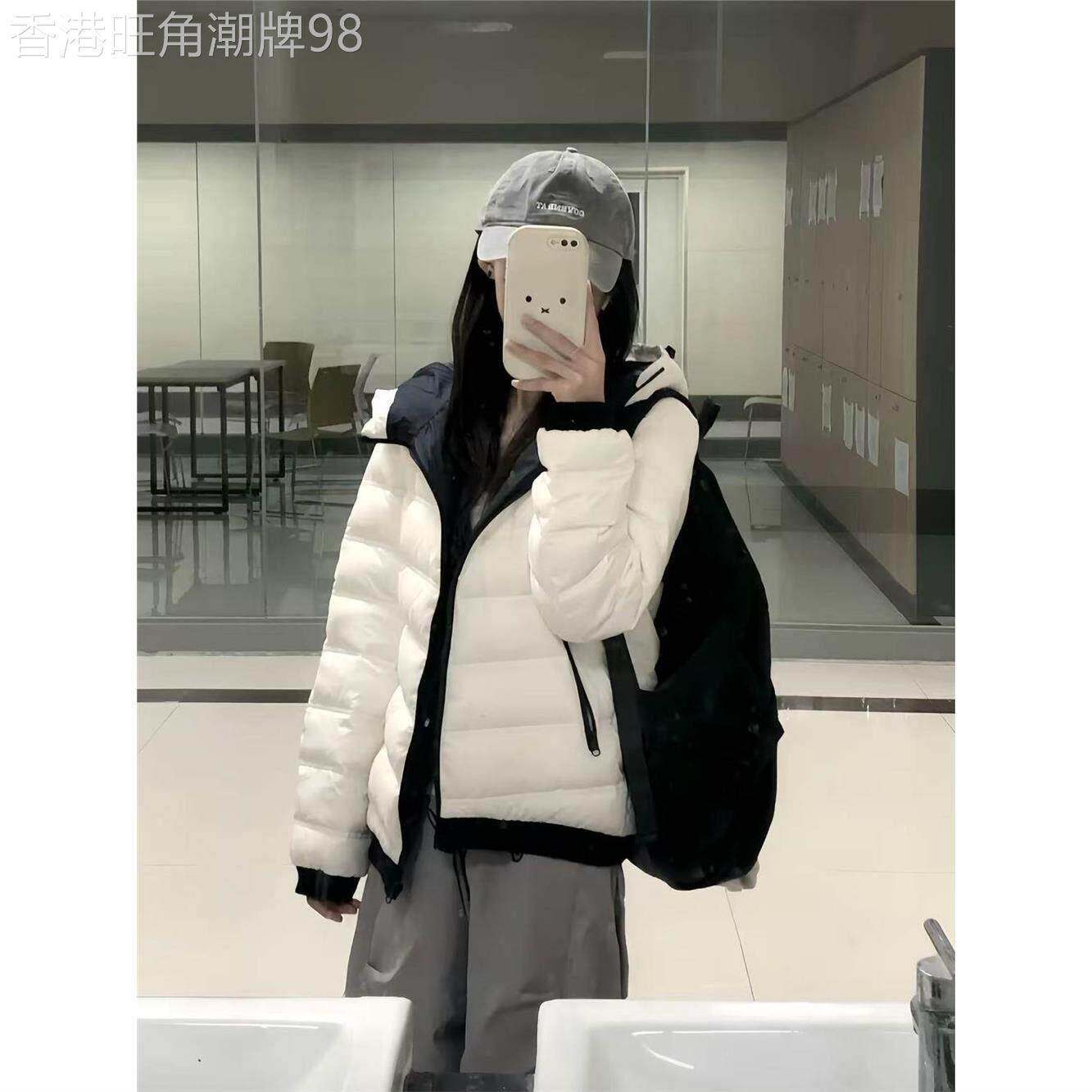 超好看排骨羽绒服女短款2026新款连帽显瘦小个子白鸭绒轻薄外套冬