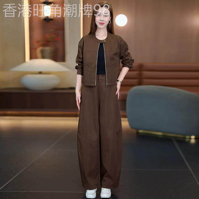 休闲套装女装2026春秋新款松弛感穿搭工装一套衣服韩里韩气两件套