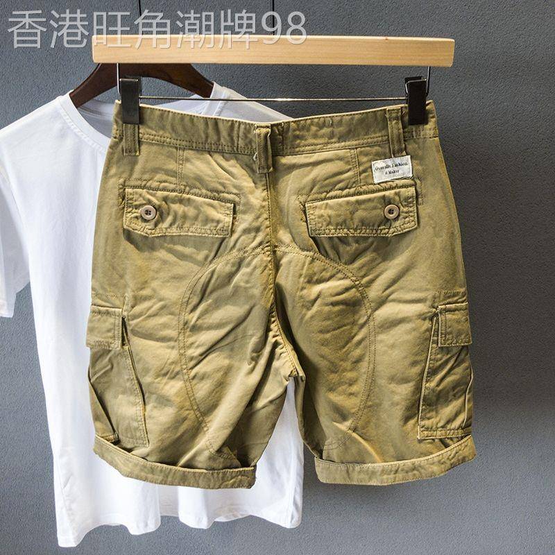 IT ins潮牌工装短裤男夏季纯棉多口袋马裤大码宽松卡其五分休闲裤