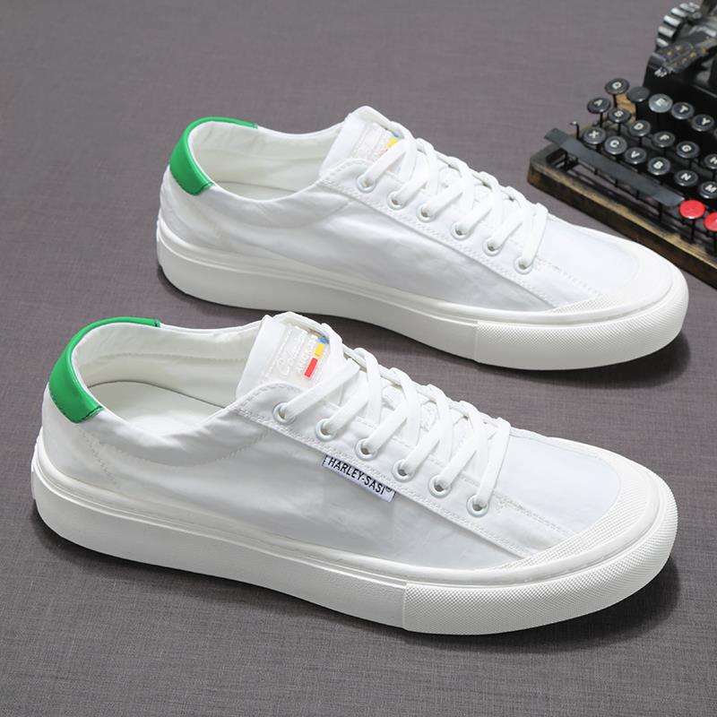 帆布鞋冬季透气2024新款软底男鞋百搭小白鞋休闲鞋子男款低帮板鞋