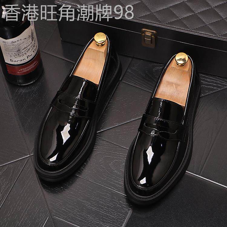 Mysterious Gifs显瘦又显腿长~男士休闲皮鞋商务正装豆豆鞋一脚蹬