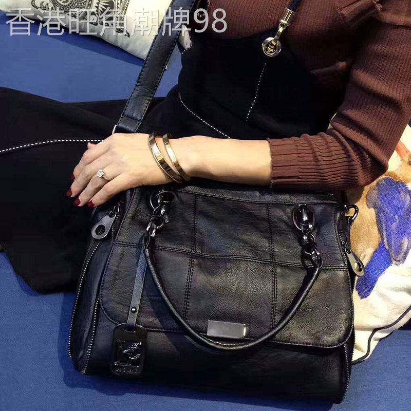 专柜品质！高级感波士顿包包欧美时尚真皮大容量手提百搭斜挎包包