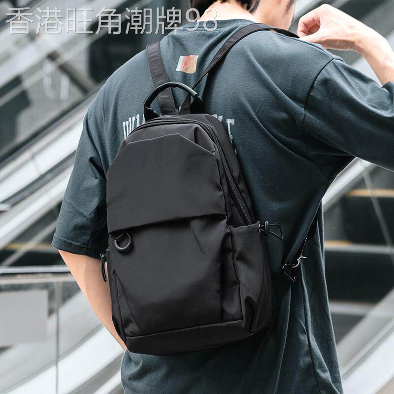 潮牌双肩包男户外时尚旅行包百搭大学生书包小型轻便迷你简约背包