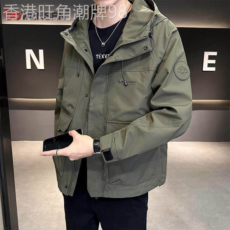 高端冲锋衣男士外套2026新款爆款春秋季登山工装夹克男款冬装棉服