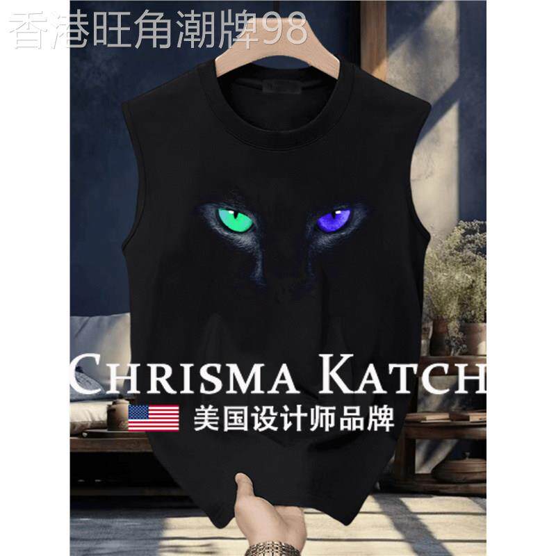 出口美国Chrisma Katch~无袖纯棉背心男夏季款透气小众休闲坎肩