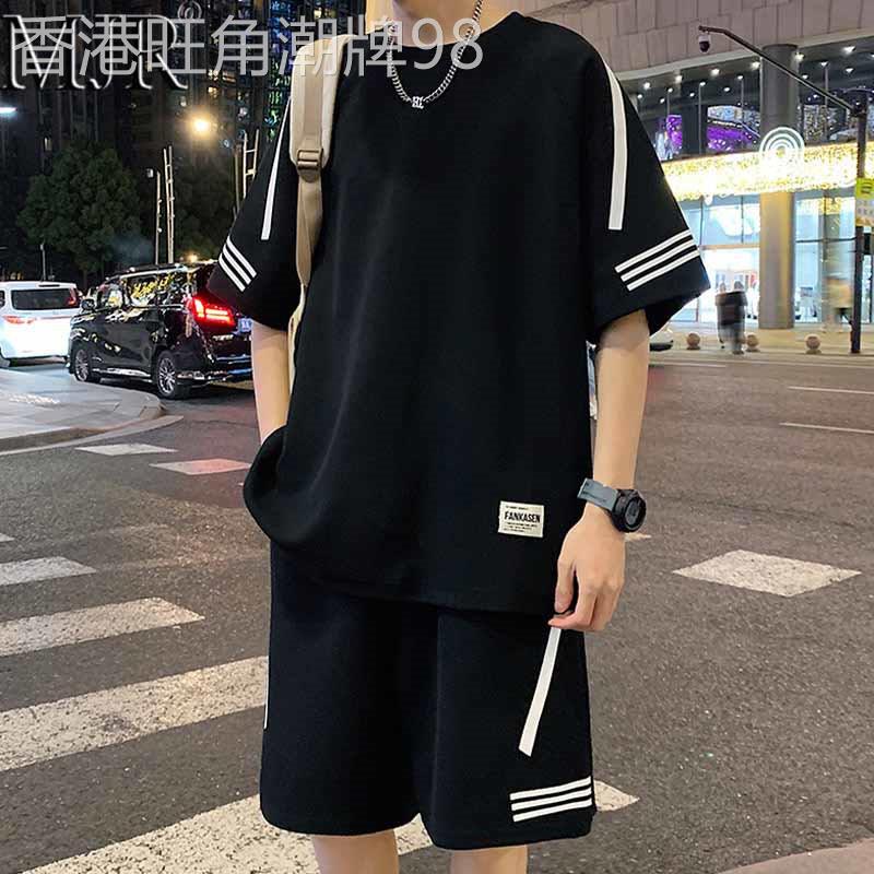 高级感休闲运动套装男款夏季穿搭2026新款短袖短裤一整套帅气搭配图片
