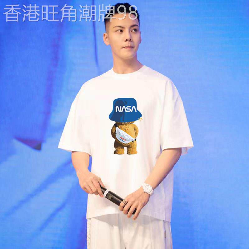 港风潮牌短袖t恤男女夏季纯棉圆领宽松半袖ins休闲情侣款上衣体恤