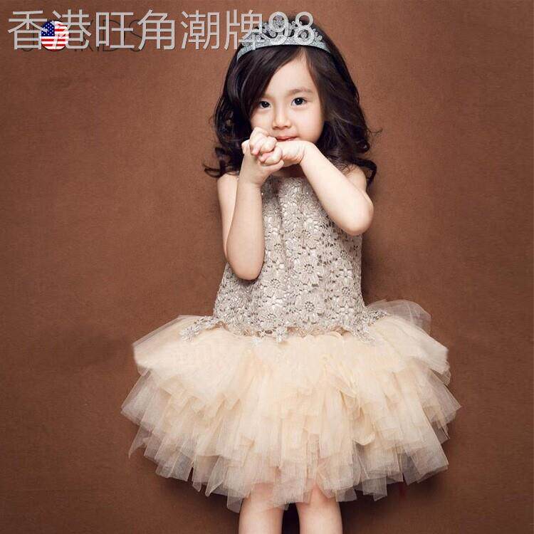 专柜代购JO童装2026夏季洋装礼服裙女童蓬蓬公主裙儿童背心纱裙