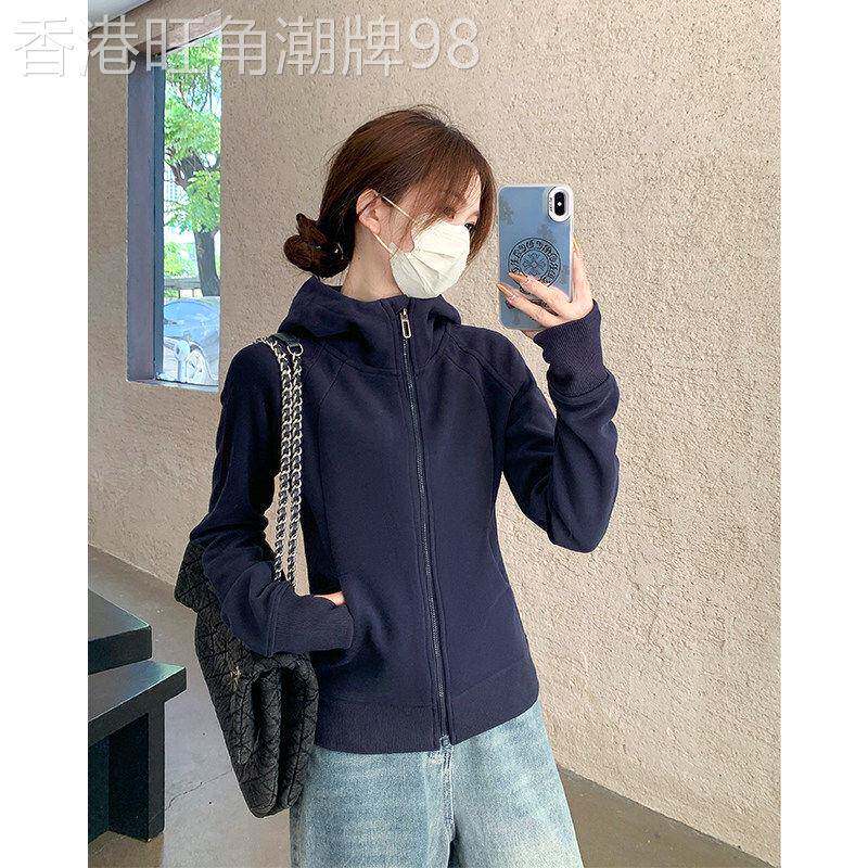 修身卫衣外套女款春季2026新款早春连帽拉炼开衫小个子巨好看上衣