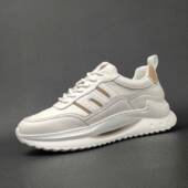 香港潮牌男鞋 头层牛皮厚底增高白色百搭休闲运动男鞋 2024春季 新款