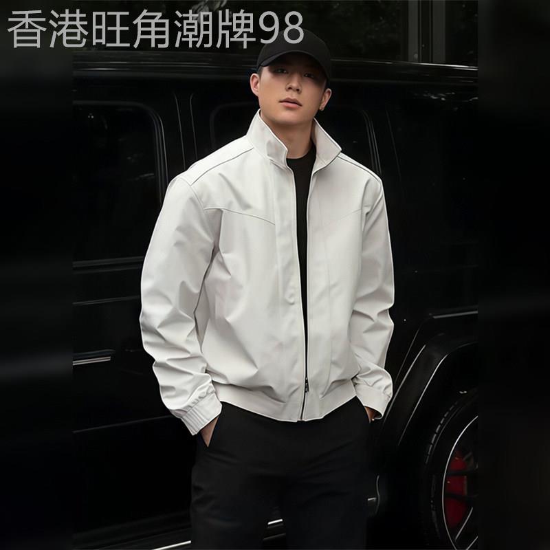 潮牌美式飞行员工装外套男春秋季宽松短款立领教练夹克三防冲锋衣