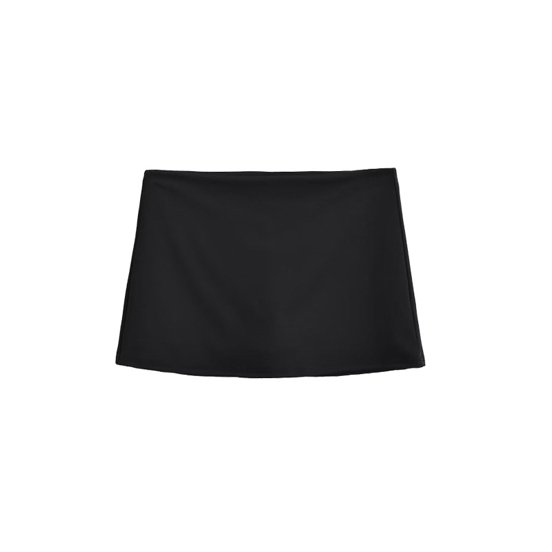 thumbnail for American Style Spicy Girl Sports Short Skirt for Women, Summer 2025 New Black Half Skirt, Plus Size Fat mm Yoga Hip-Hugging Pants Skirt