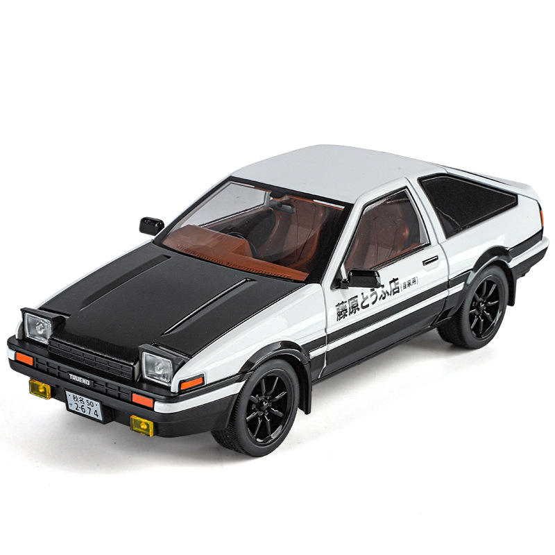 1:18AE86头文字D合金汽车模豆腐车室内收藏摆件咖啡厅装饰澄海发
