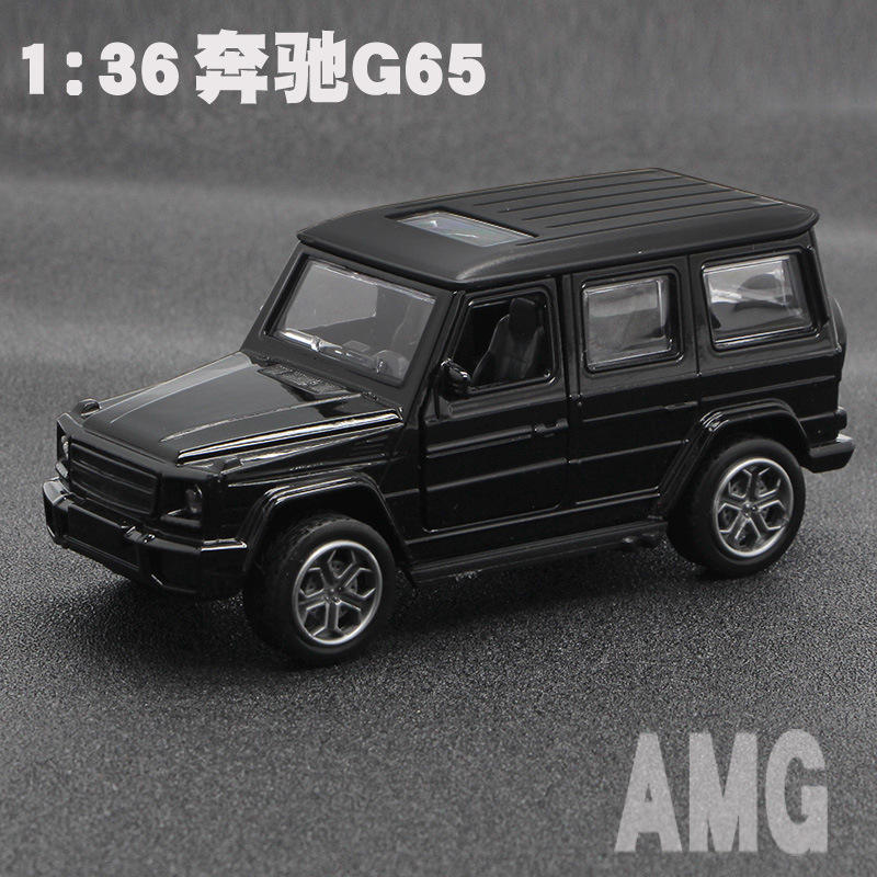 1:36 奔驰G65合金车模声光两开门三岁小朋友玩具小车礼品好销