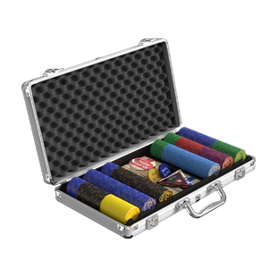 德州扑克陶瓷筹码套装专业高端德扑poker set牌43mm码子全套装备