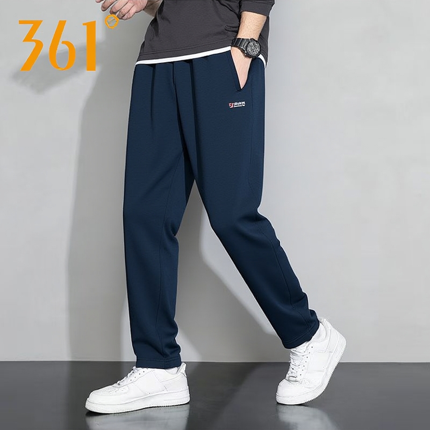 361男裤针织长裤专柜正品2025秋季新款含棉休闲散口运动裤4014B