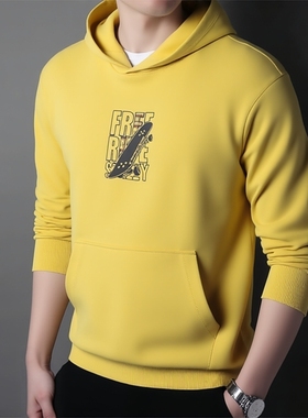 361男装套头卫衣专柜正品2025冬季新款含棉保暖加绒运动卫衣9004A