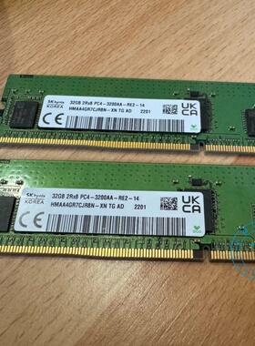 SK 海力士 HMAA4GR7CJR8N-XN 32G 2RX8 PC4-3200AA ECC REG内存条
