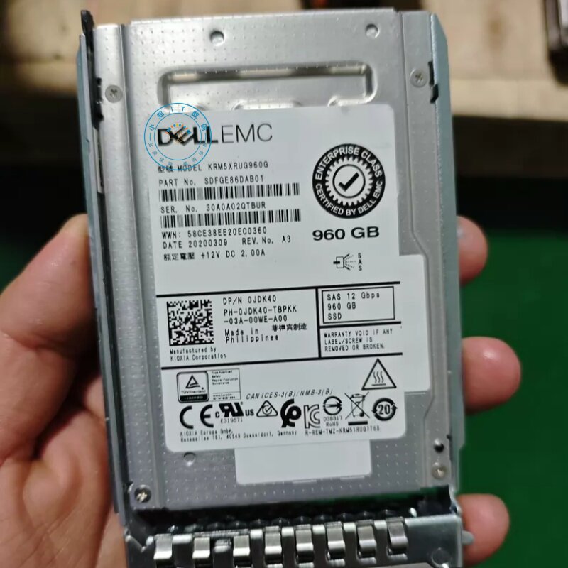 DELL 0JDK40 960G SAS 12GB 2.5服务器固态硬盘 KRM5XRUG960G
