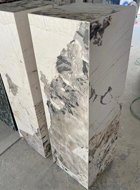 哑光潘多拉岩板大理石材雕塑底座摆台酒店会所玄关样板间展示台