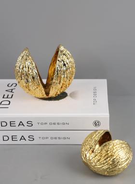休闲现代创意金属果壳饰品客厅样板房电视柜入口家庭桌面软装饰