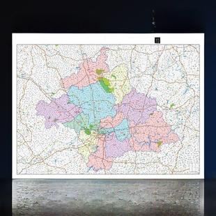 2025新款南宁市行政地图贴图办公室挂图高清壁贴超大装饰画定