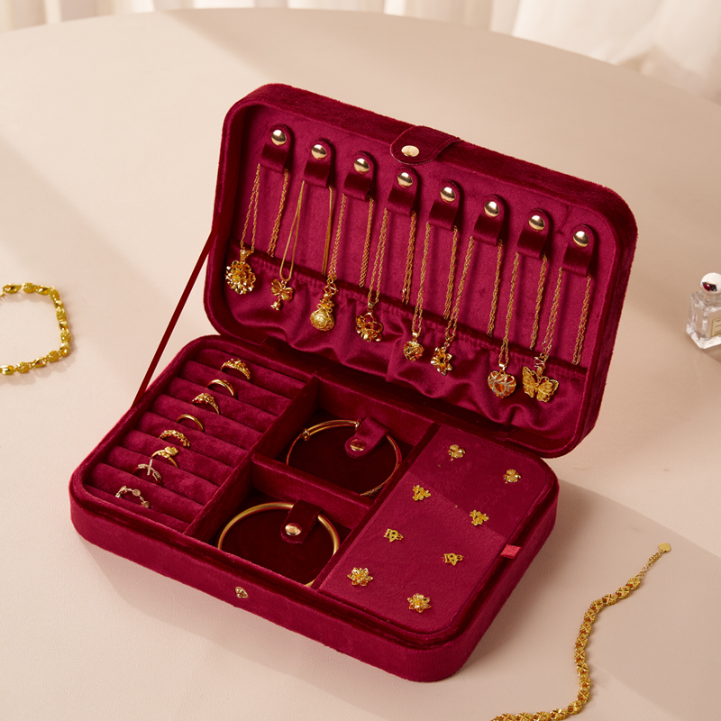 2025新款黄金首饰盒手镯项链饰品