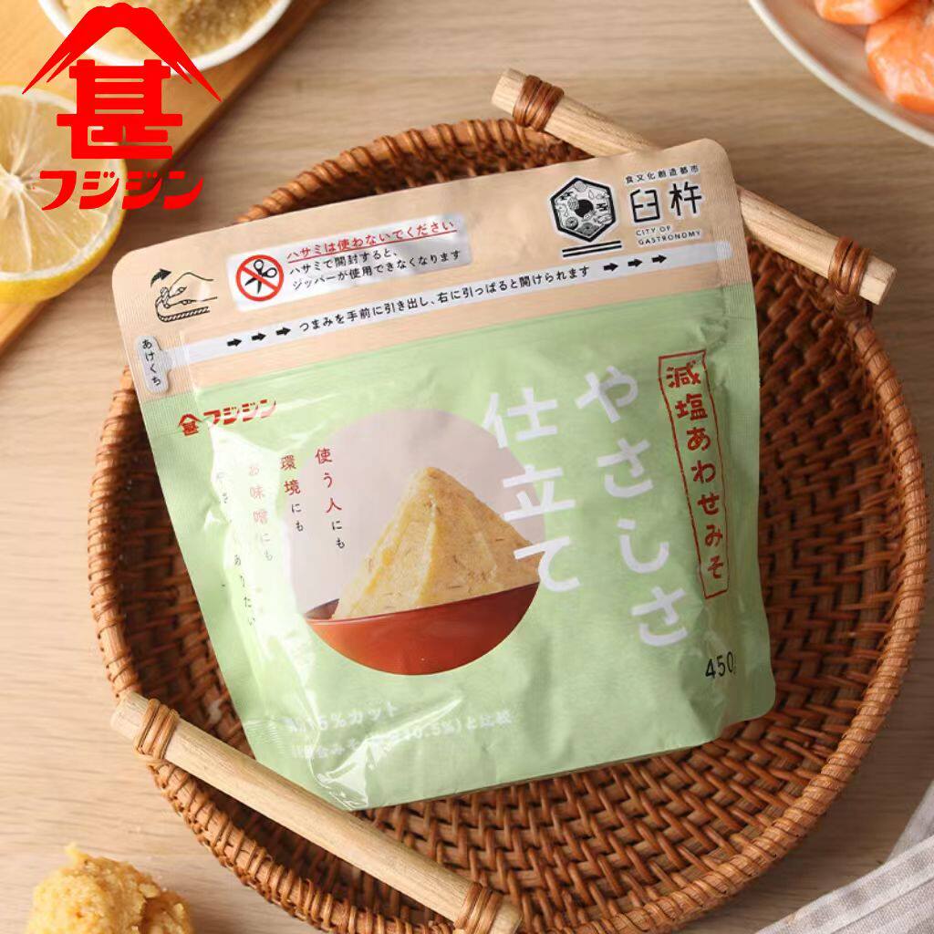 日本进口富士甚减盐味噌味噌酱日料调味料450g