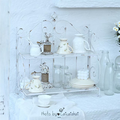 厂家直销法式铁艺桌面置物架