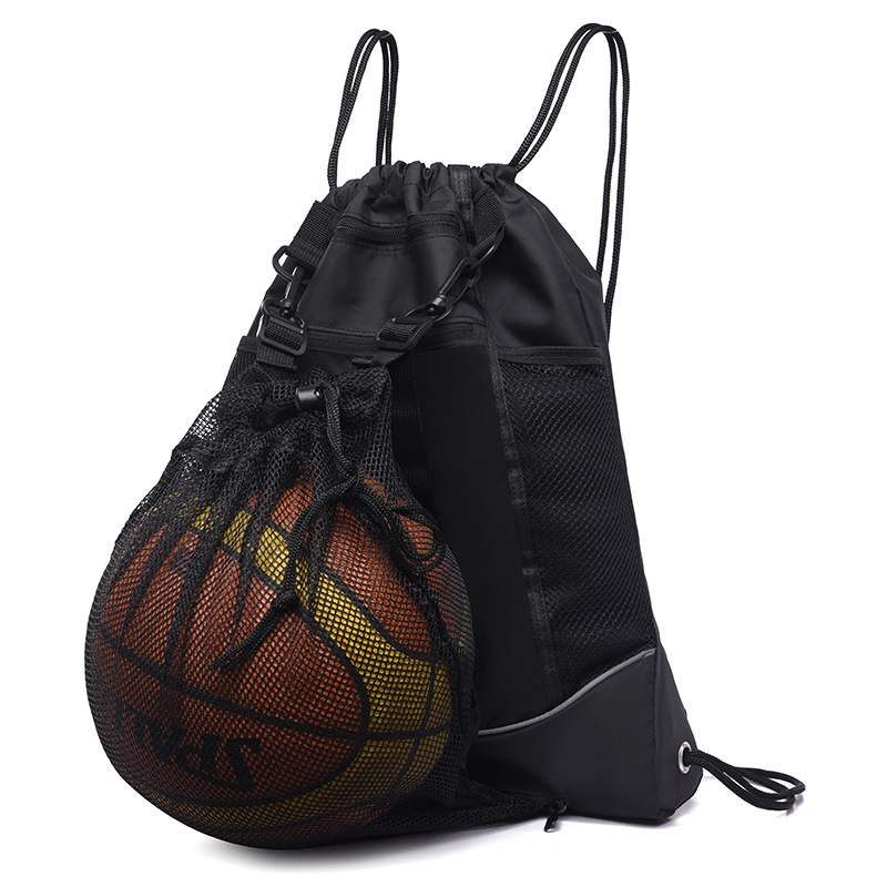 跨境篮球双肩包大容量户外运动包包骑行包头盔包隐藏式网袋