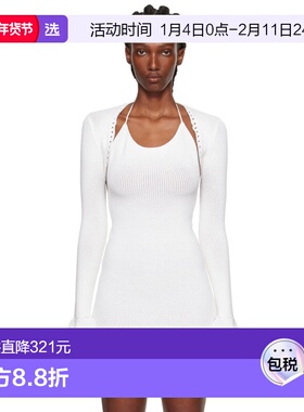 1h可退 香港直邮Danielle Guizio 女士 白色 Crochet Ruffle Slee