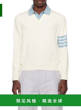 香港直邮Thom Browne 4-Bar 针织长袖 Polo 衫 MKP115AY3036翻领