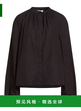1h可退 香港直邮LOULOU STUDIO 女士 Blouses 纯色衬衫 black黑色