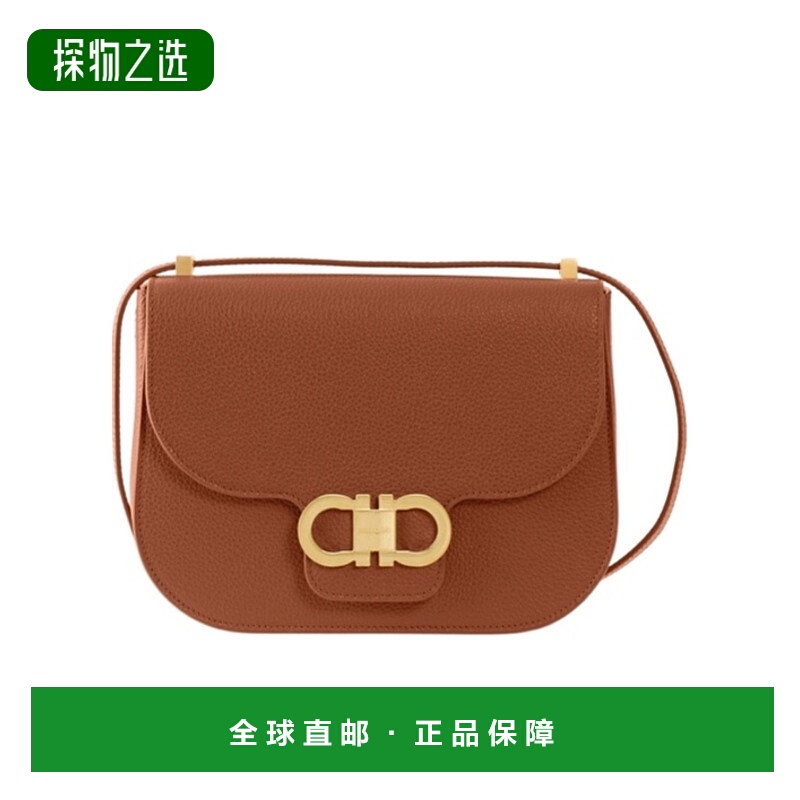 香港直邮Salvatore Ferragamo 双 Gancini 斜挎包（XS） 219867