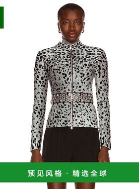 1h可退 香港直邮Alaïa 女士 合身长袖夹克 AA9V1042RM649