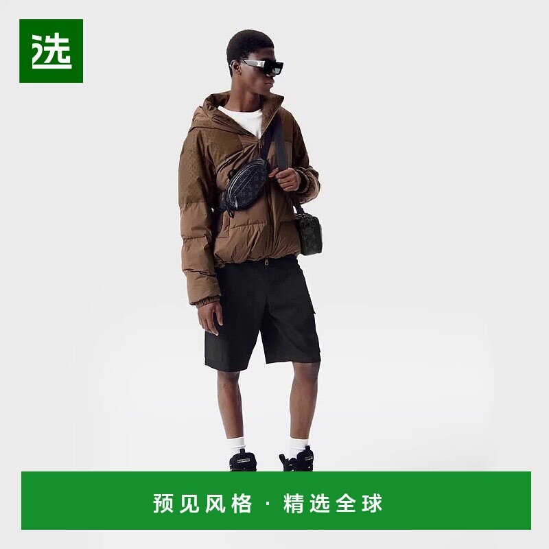 1h可退 欧洲直邮LV/路易威登 ceinture Catch男士黑色帆布腰包