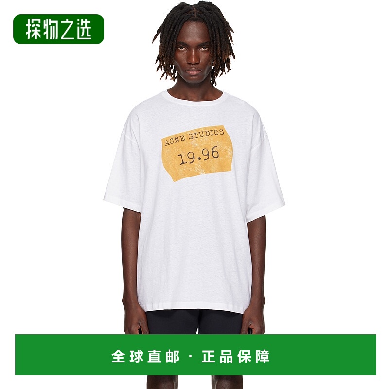 香港直邮Acne Studios 艾克妮 男士 白色徽标 T 恤 CL0355