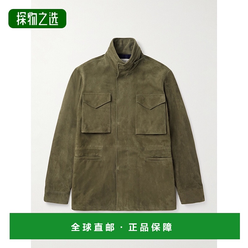 香港直邮Gabriela Hearst 男士 Darwin M64 宽松款绒面革夹克 125