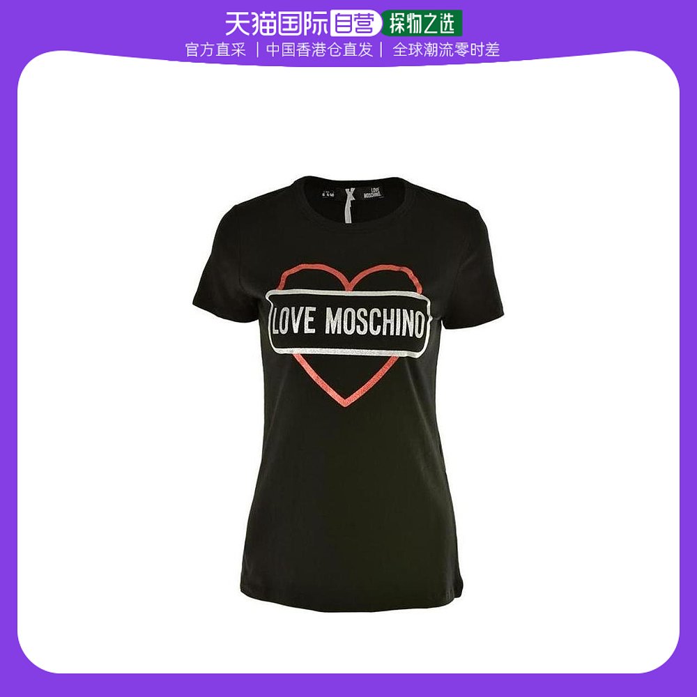香港直邮Love Moschino圆领徽标T恤 W4F73482011潮流